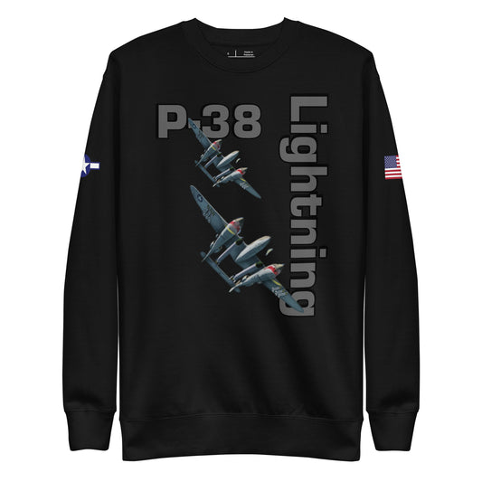 WWII Lightning Patriot Unisex Premium Sweatshirt